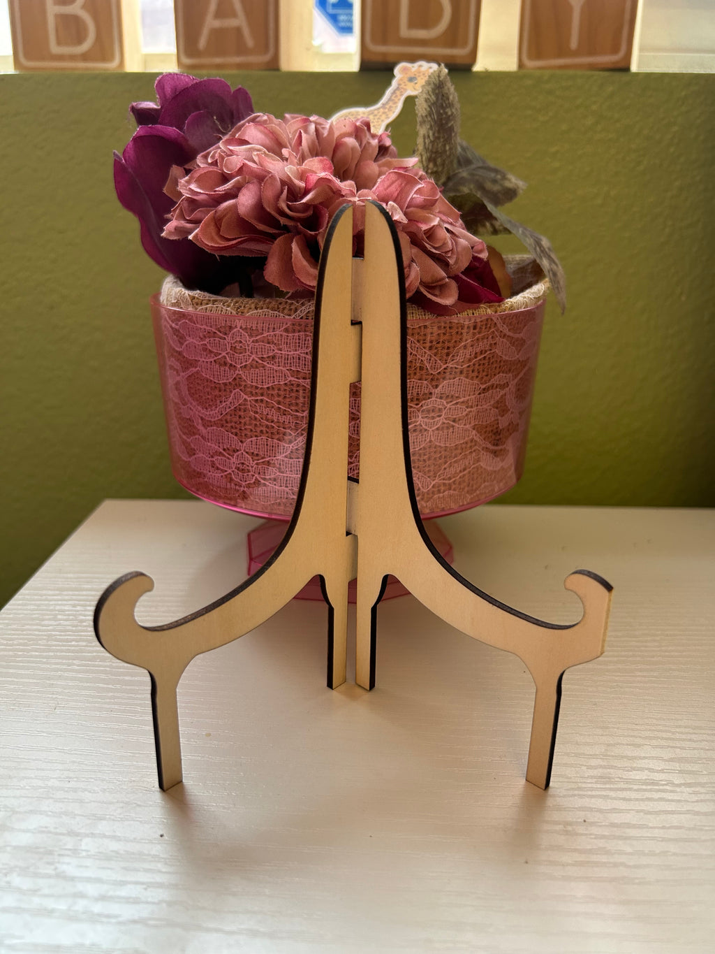 Custom Engraved Basswood Photo With Stand