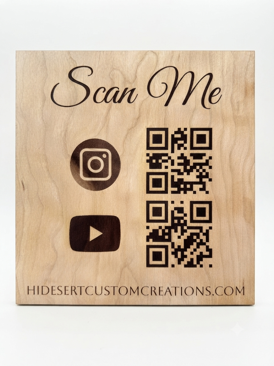 Custom Business QR Code Engraved/Color Signs