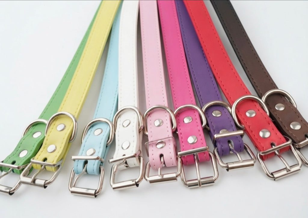 Medium - Large Custom Leather Dog Collar (13"-18")