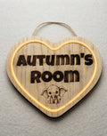 LED Heart Shaped Custom Wood Wall Sign