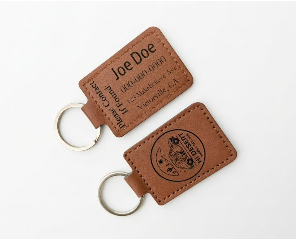 Custom Leather Engraved Keychain