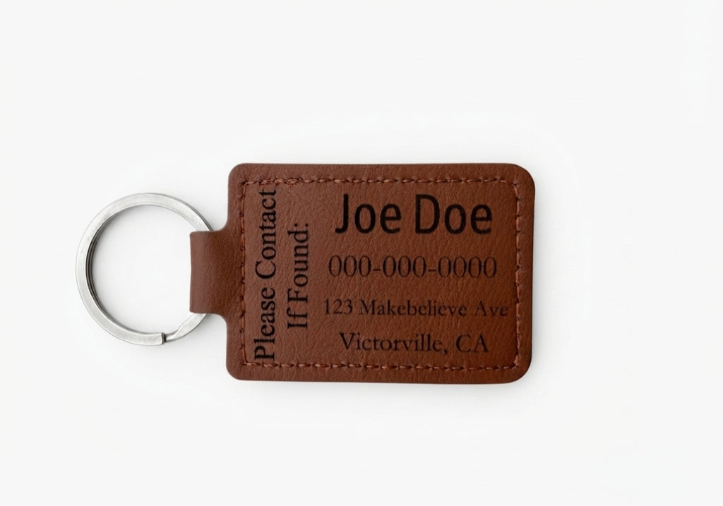 Custom Leather Engraved Keychain