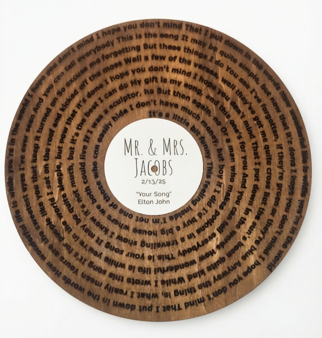 Custom Wood "Vinyl Record"