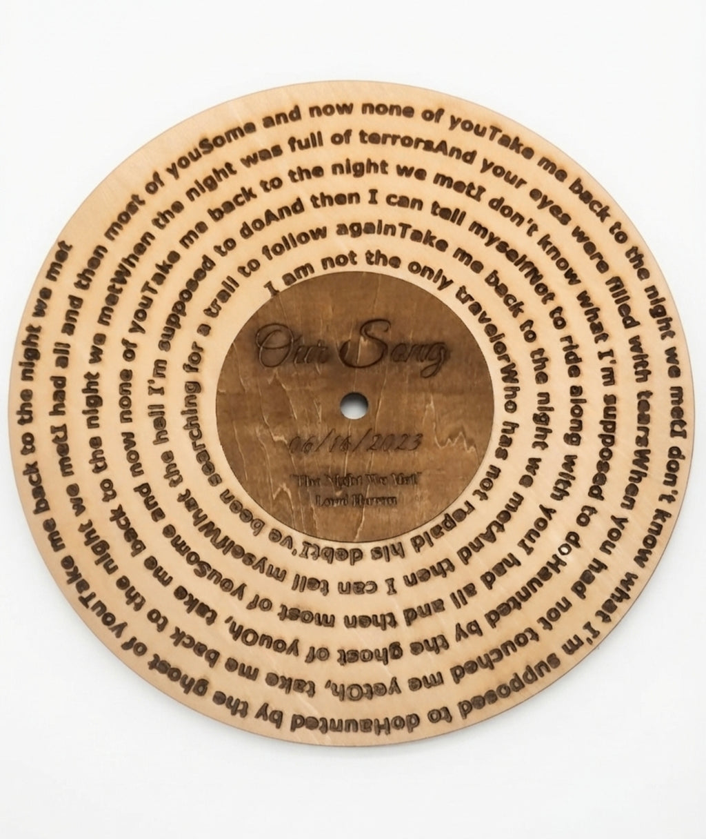 Custom Wood "Vinyl Record"