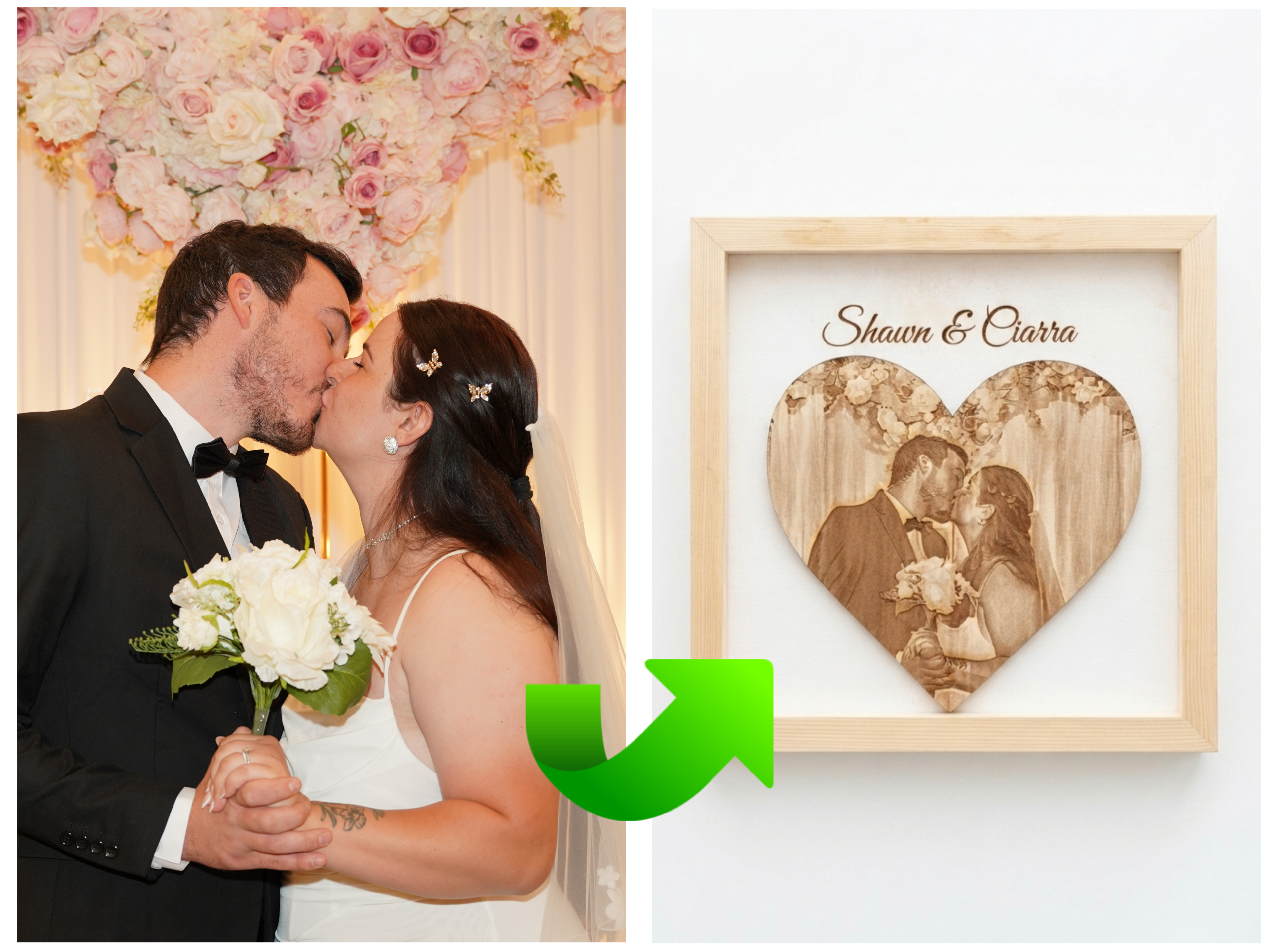 Custom Wood "Love" Picture Frame