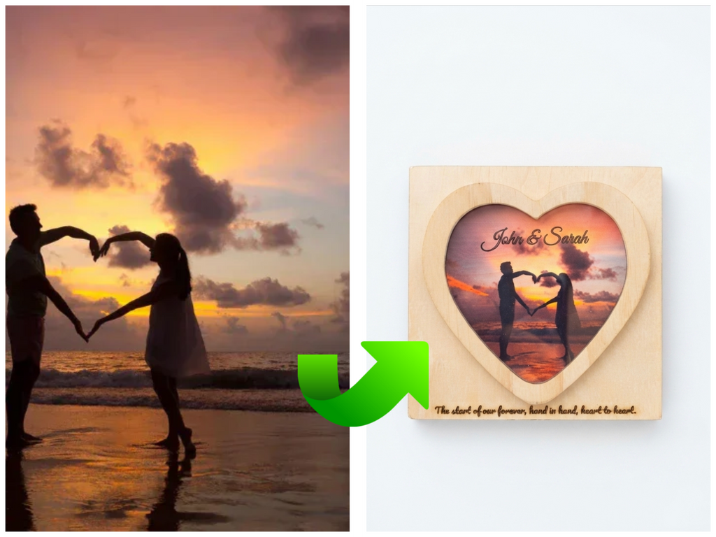 Custom Wood Heart Box
