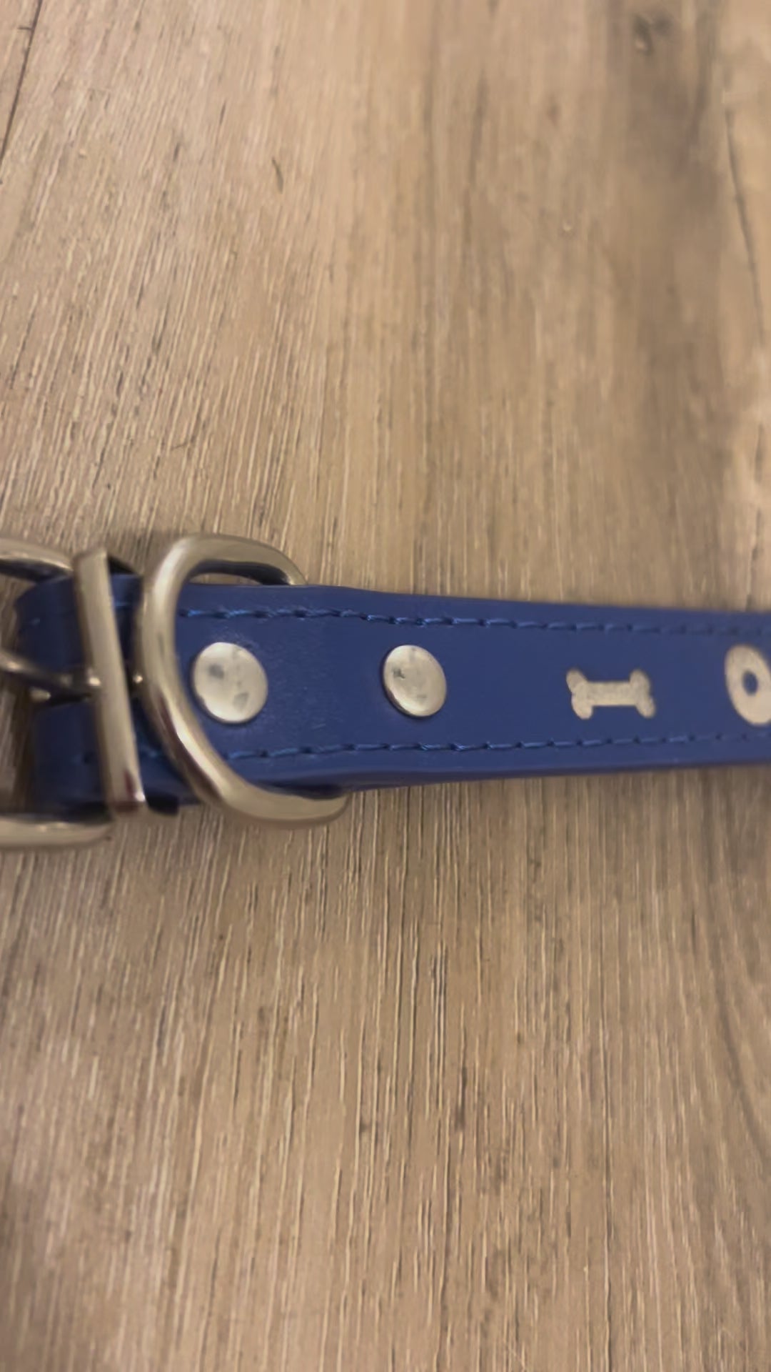 Medium - Large Custom Leather Dog Collar (13"-18")