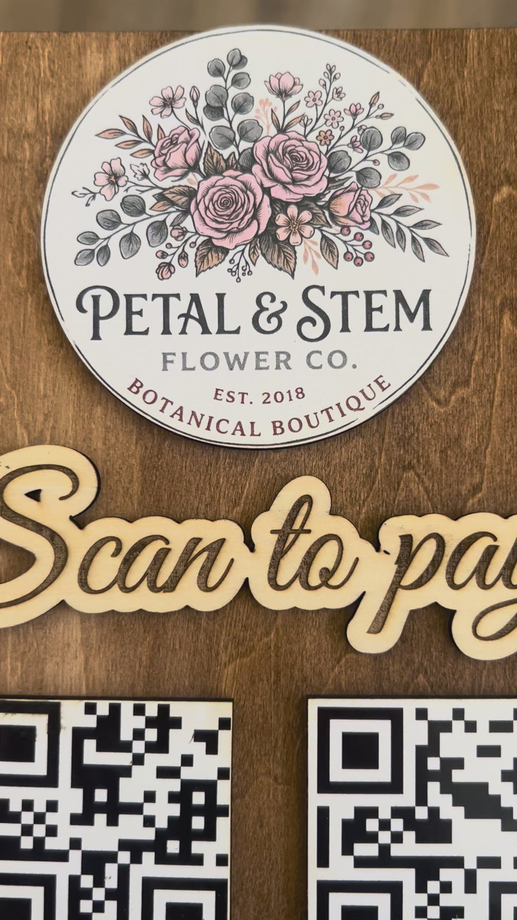 Custom Business QR Code Engraved/Color Signs