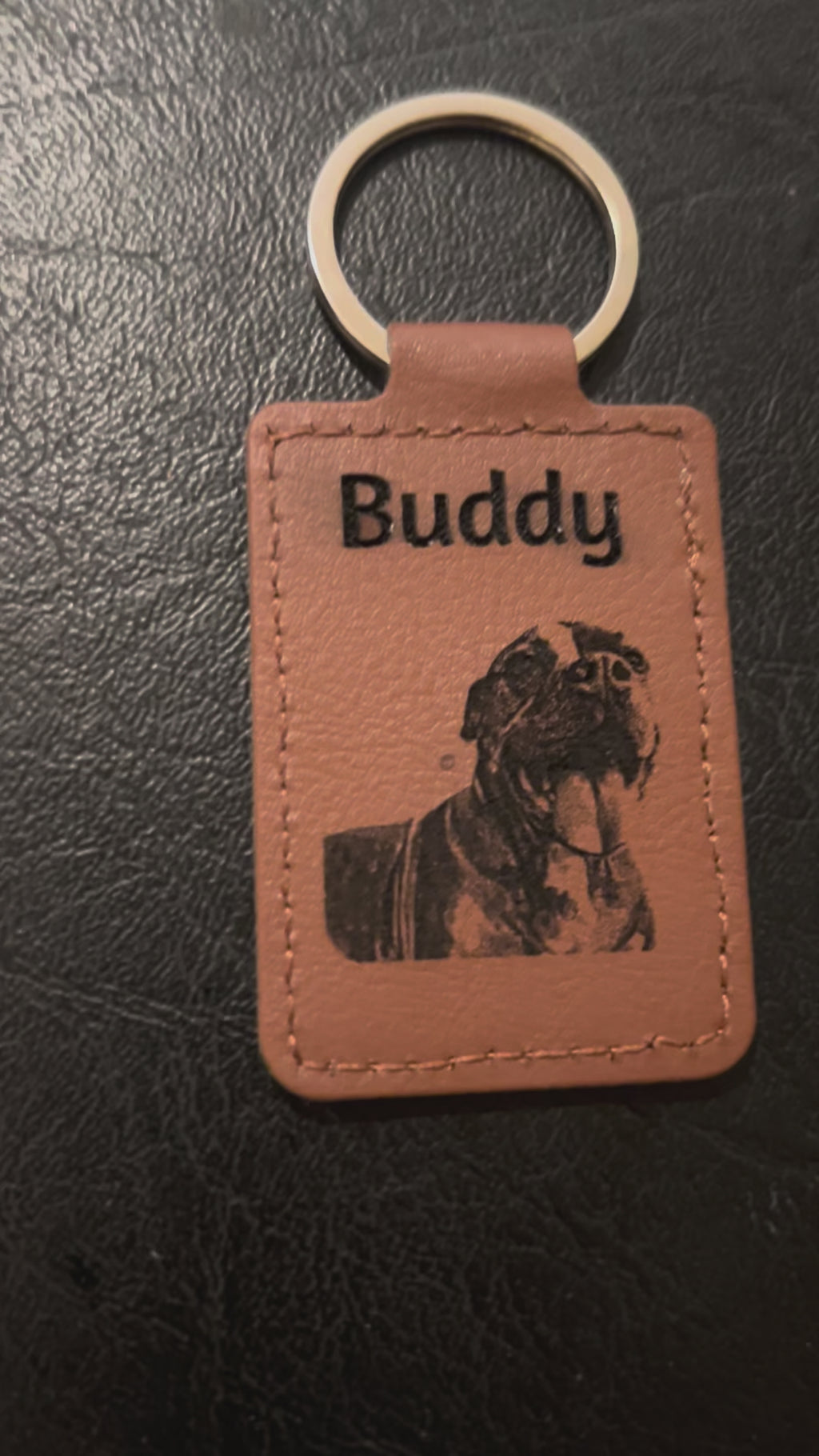Custom Leather Engraved Keychain