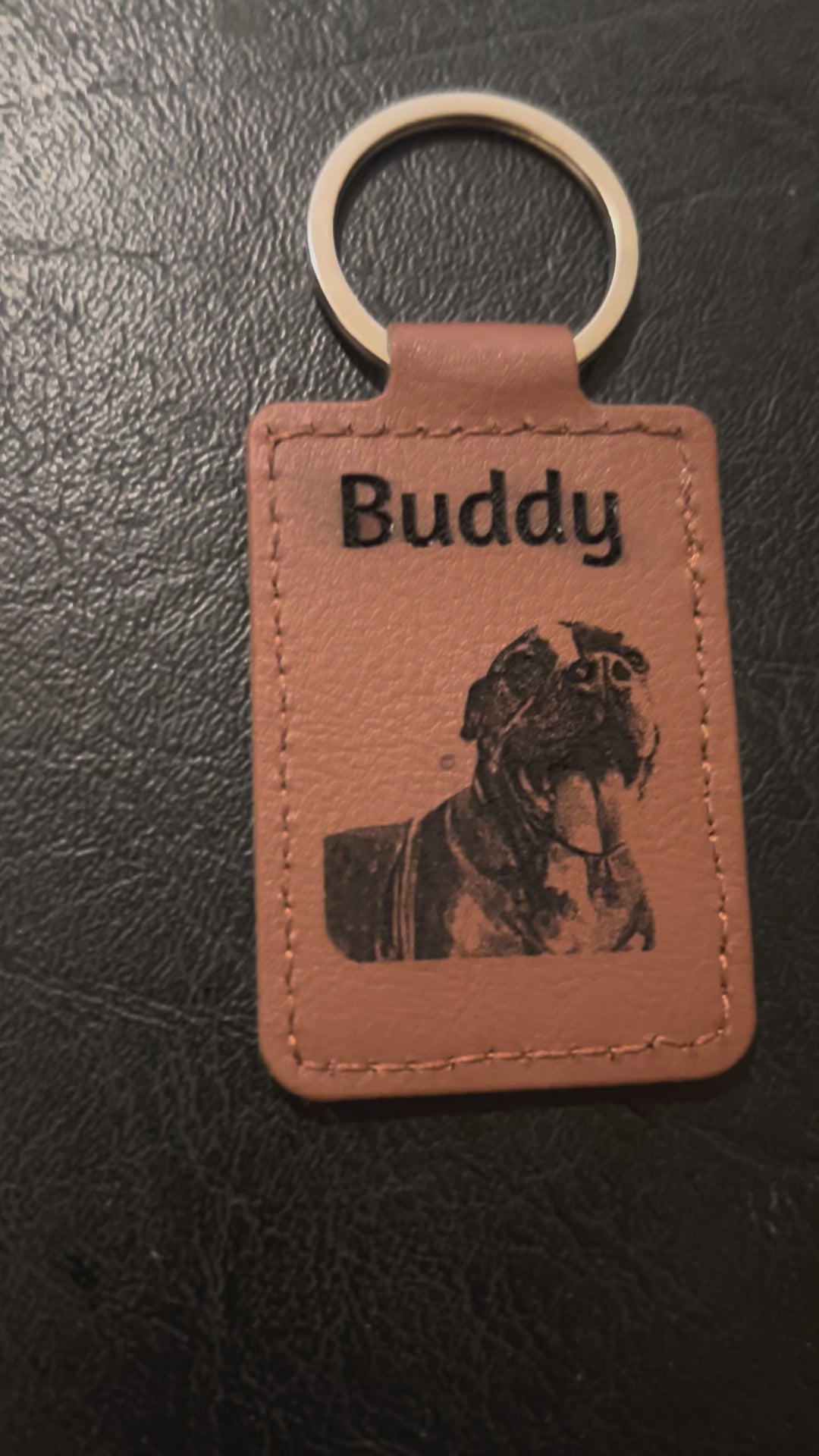 Custom Leather Engraved Keychain
