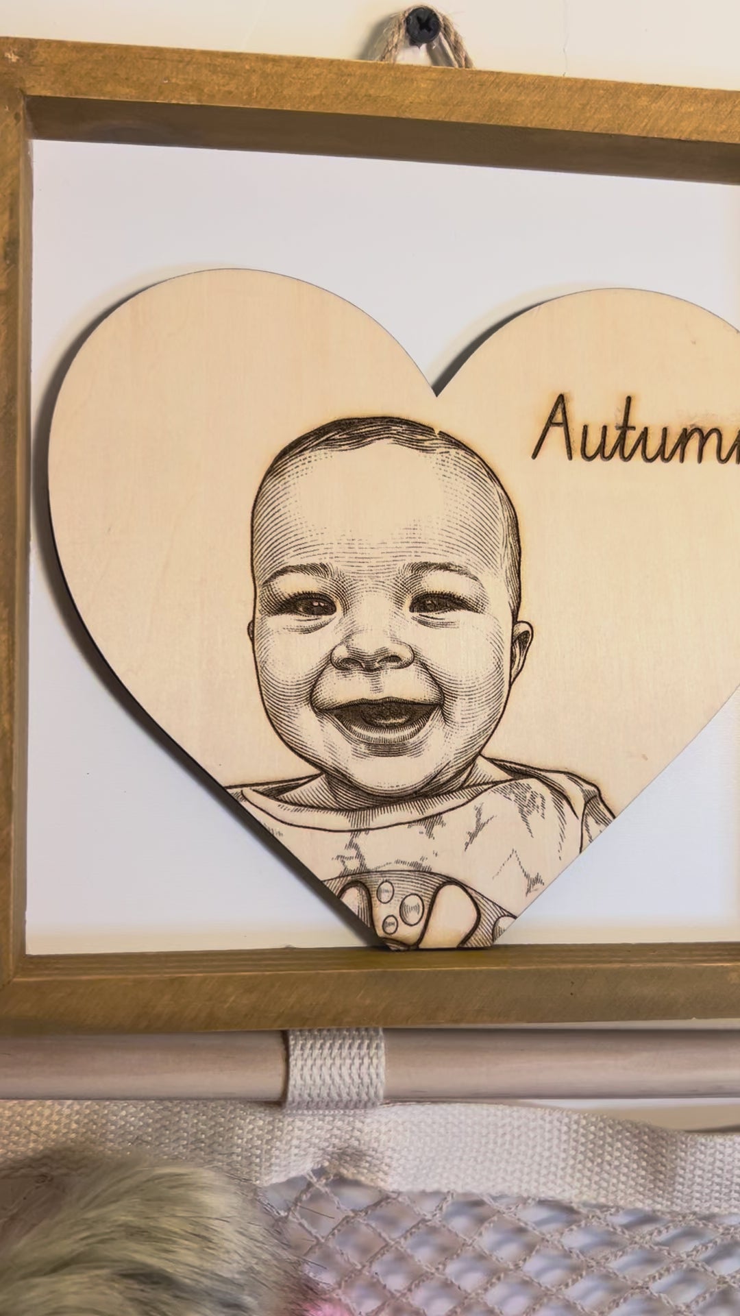 Custom Wood "Love" Picture Frame